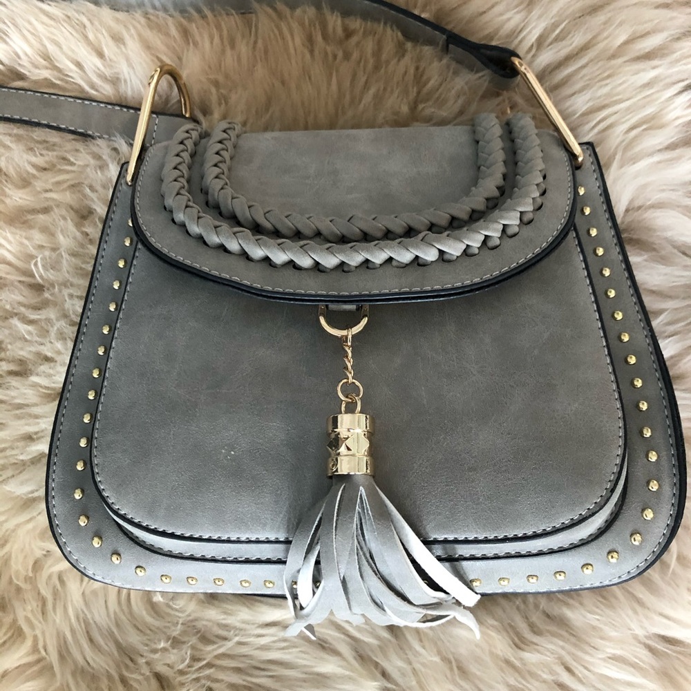 Grey leather bag - Picture 2 of 3